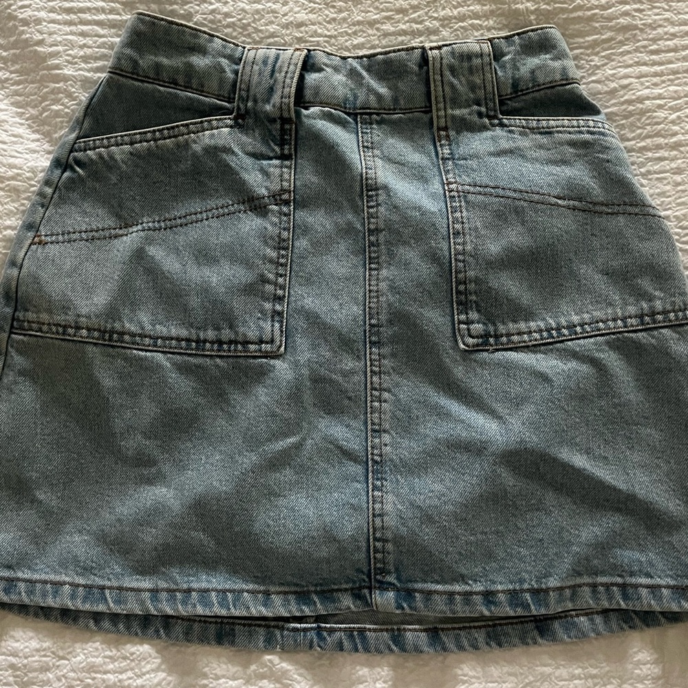 BDG Light Blue Denim Mini Skirt